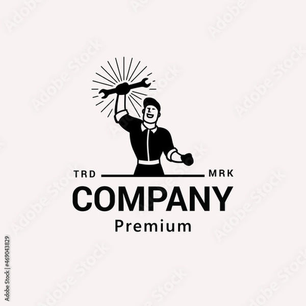 Obraz Mechanic Classic Logo Vector Icon Illustration