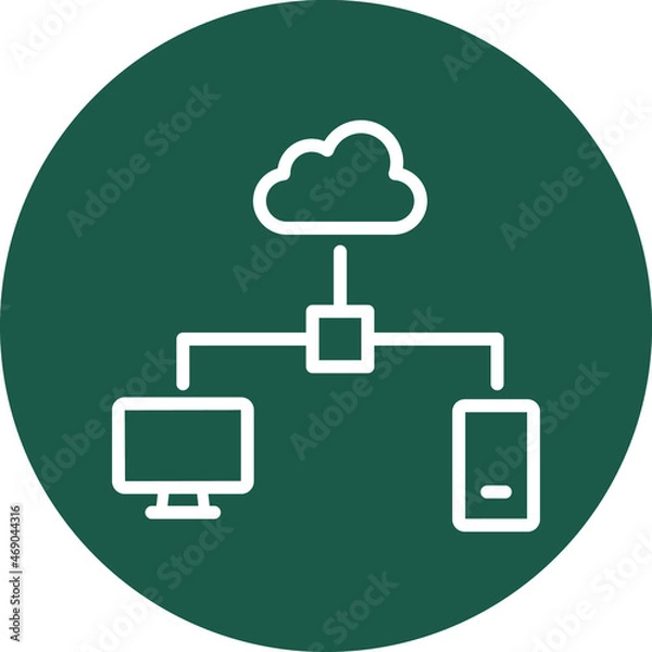 Fototapeta Cloud LAN Isolated Vector icon which can easily modify or edit

