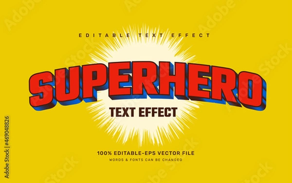 Obraz superhero text effect