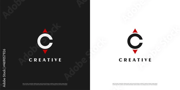 Obraz Letter C logo icon compass design template elements