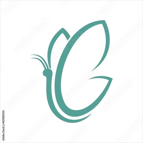 Obraz BUTTERFLY initials C LOGO VECTOR TEMPLATE