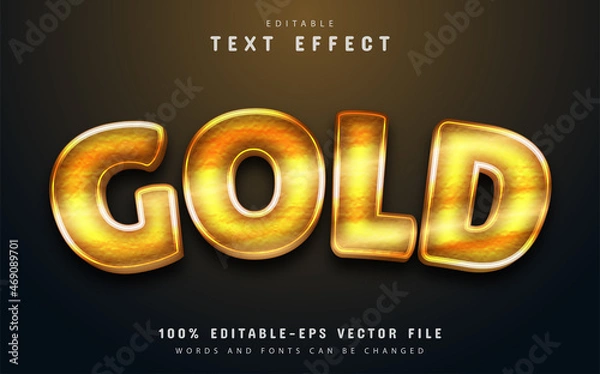 Fototapeta Gold text effect editable
