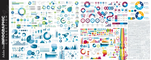 Obraz Kolekcja infografik z pełnym pakietem