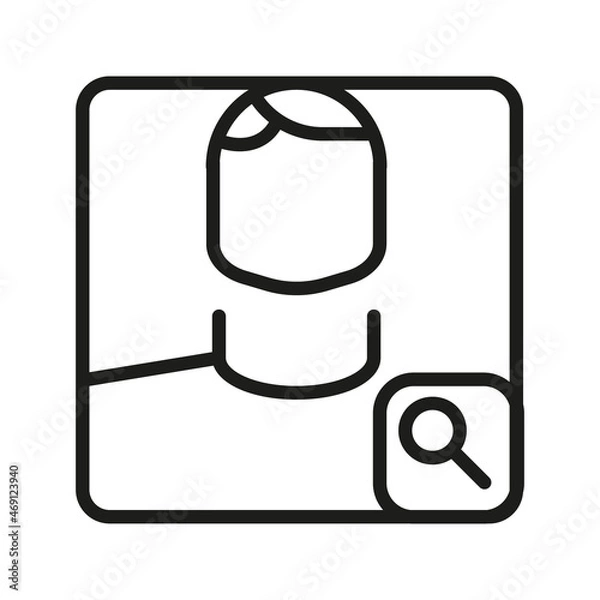 Fototapeta User line icon. Vector symbol on white background. For Web and APP