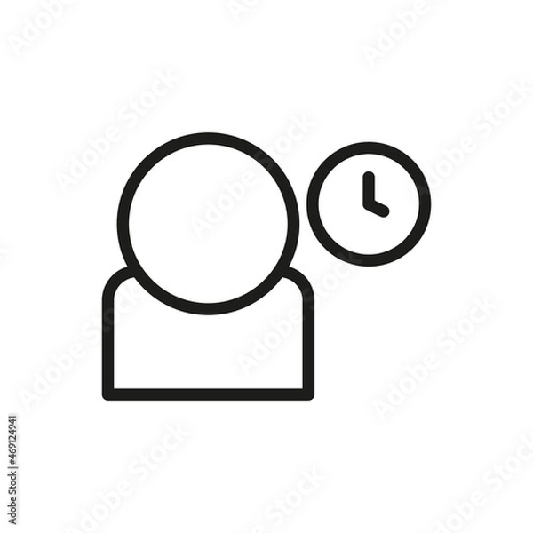 Obraz User line icon. Vector symbol on white background. For Web and APP