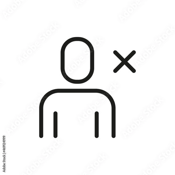 Obraz User line icon. Vector symbol on white background. For Web and APP