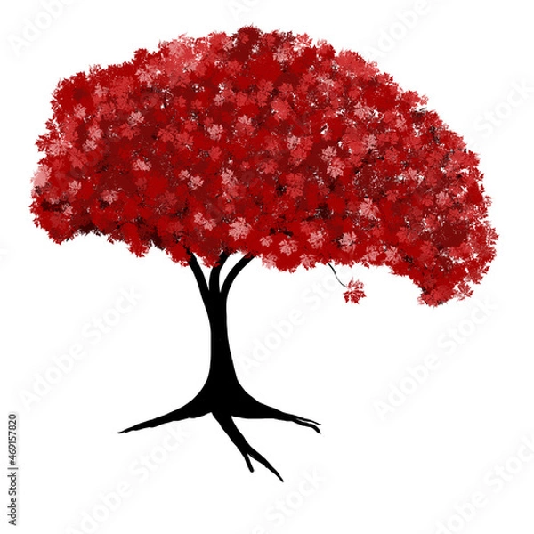 Obraz Stylized tree of maple.