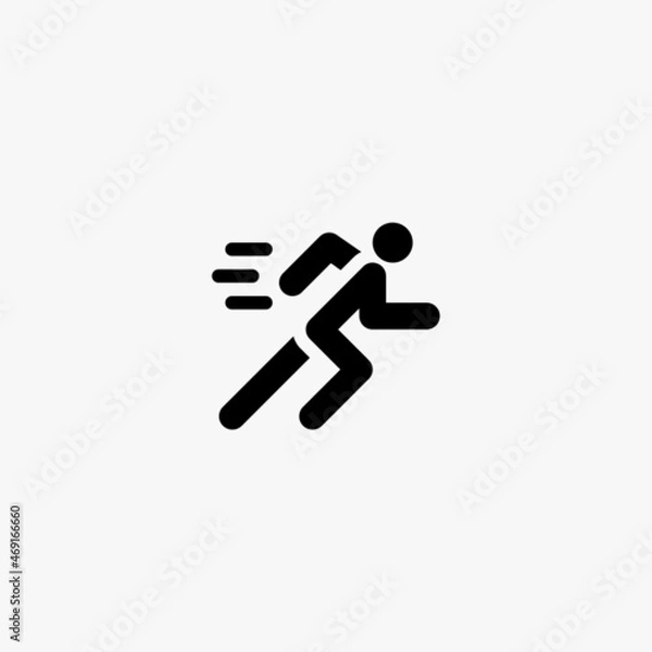 Fototapeta running icon. running vector icon on white background