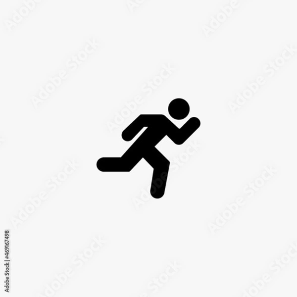 Fototapeta running icon. running vector icon on white background