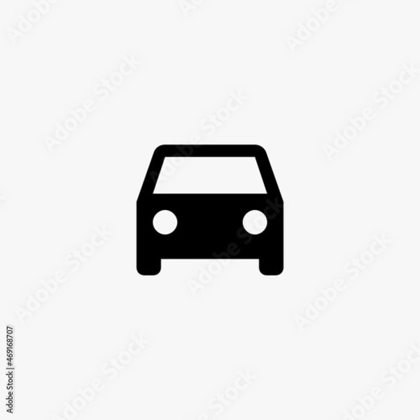Fototapeta car front icon. car front vector icon on white background