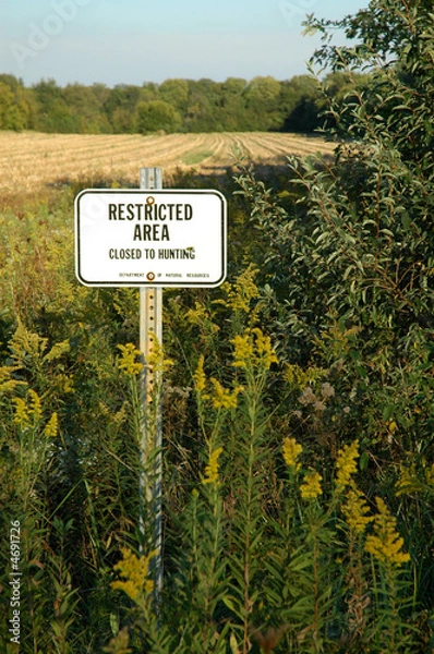 Obraz Restricted Area Sign