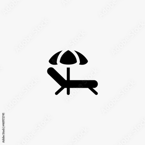 Fototapeta sunbed icon. sunbed vector icon on white background