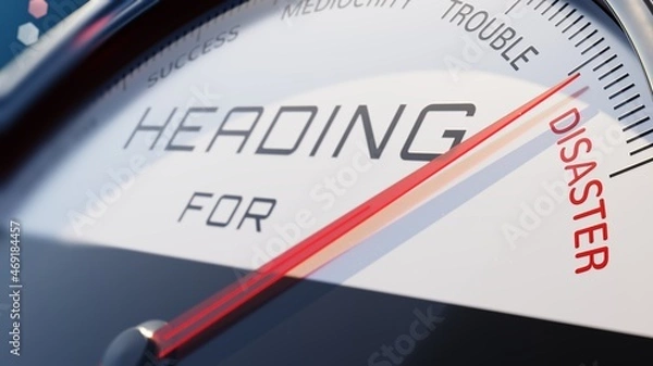 Obraz Heading for Disaster Gauge
