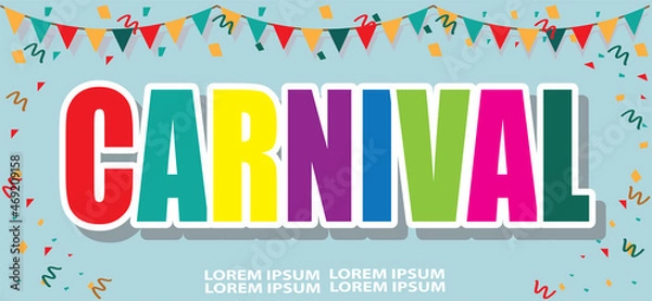 Obraz banner template carnival design