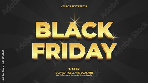 Fototapeta Black friday 3d text effect
