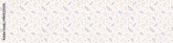 Fototapeta Seamless pattern with  Xmas branches. Christmas banner. Vector