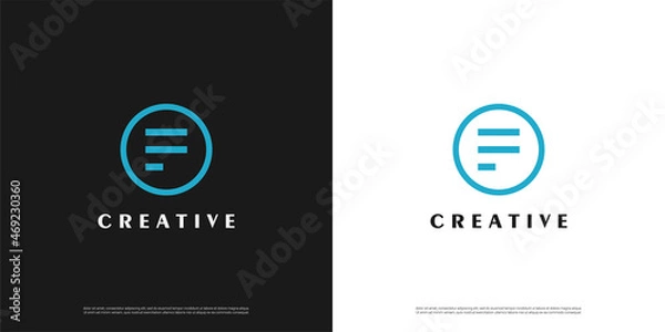 Obraz Letter F logo icon modern design template elements