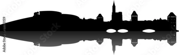 Obraz Strasbourg skyline (avec reflet)