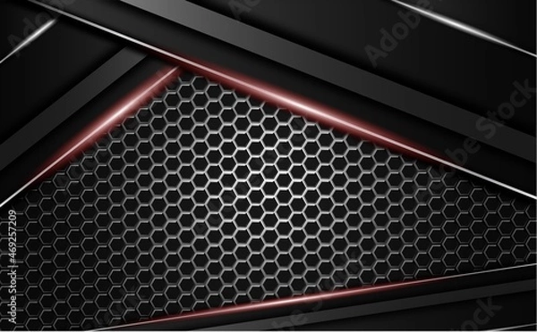 Obraz metal and carbon texture background Premium Vector