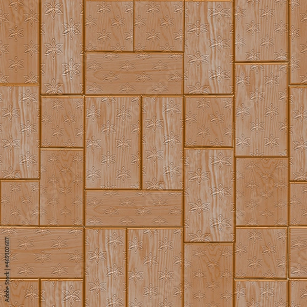 Obraz legno mattonella con embossment