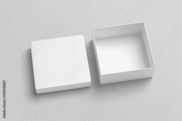 Obraz Packaging square box mockup. 3d rendering object.