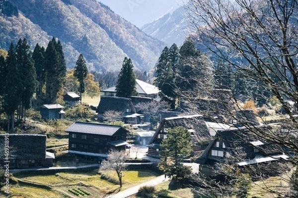 Obraz 茅葺屋根の集落