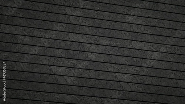 Obraz Black wall backround with planks and a stone texture
