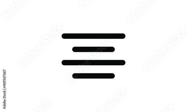 Fototapeta Align center alignment icon vector