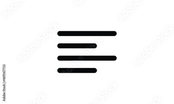 Fototapeta Align-left alignment icon vector