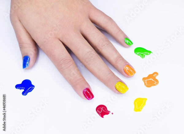 Fototapeta Colorful nails