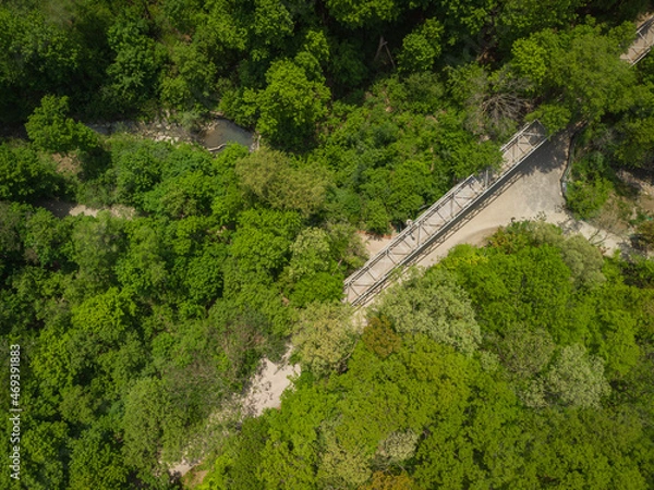 Fototapeta An aerial view of the Beltline Trail in Toronto.