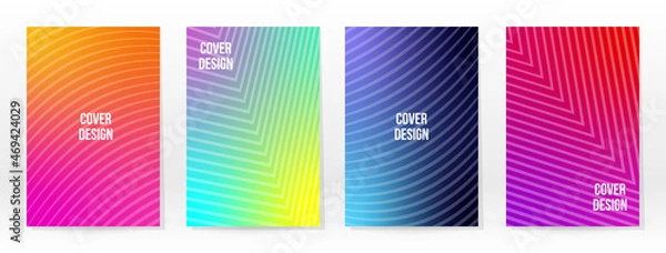 Fototapeta Minimal Poster. Pastel Soft. Rainbow Gradient Set.