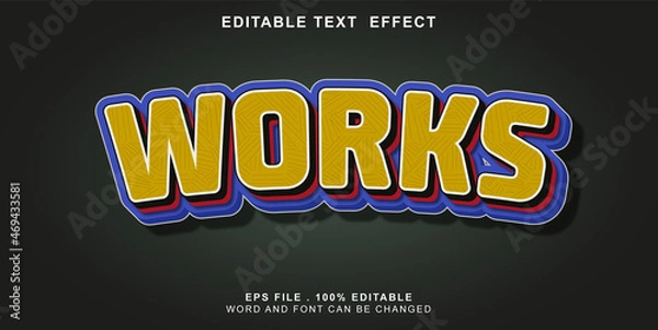 Obraz text effect editable works