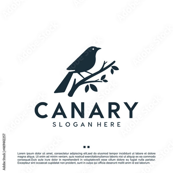 Obraz canary bird , logo design template
