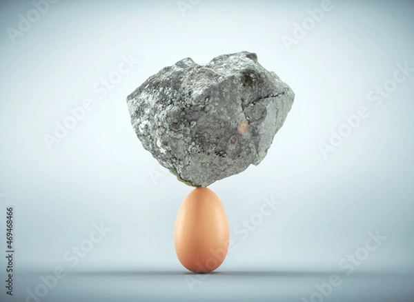 Obraz Rock standing on egg.