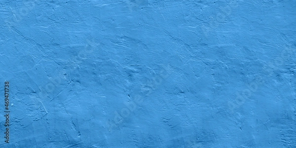 Obraz The texture of the plastered wall is blue for the design.