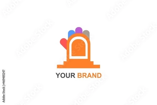 Obraz Robot Hand Toy Logo Design Vector