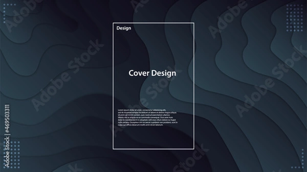 Obraz Simple dark wavy background.
Vector illustration