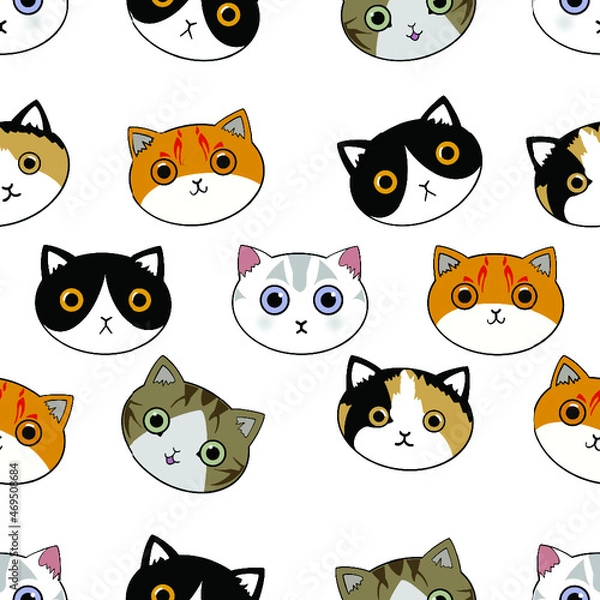 Fototapeta pattern with cats !!