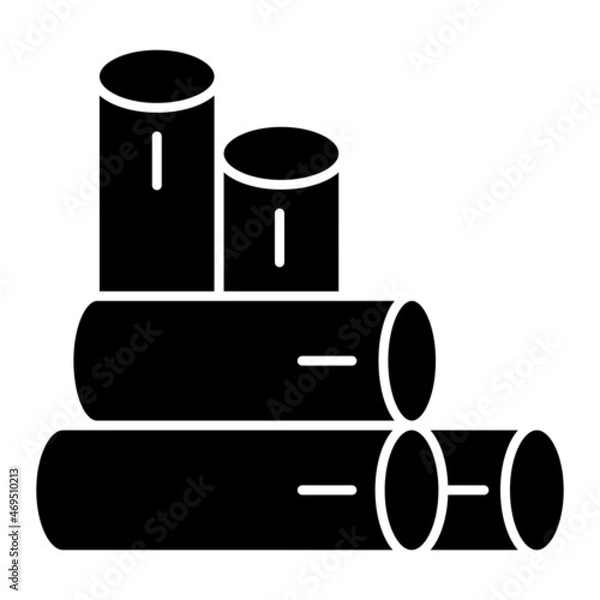 Fototapeta Vector Pipe Glyph Icon Design