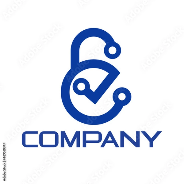 Fototapeta Security Logo,  Save logo icon, IT Security Logo vector design template