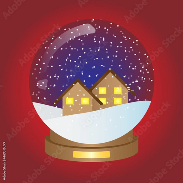 Fototapeta snow globe decoration for new year 2022 new year and christmas