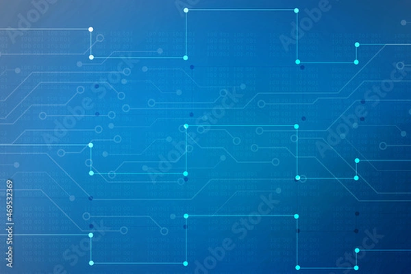 Obraz 2d illustration abstract digital binary data on computer screen