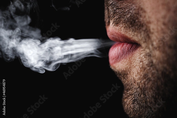 Obraz man smoking cigarette