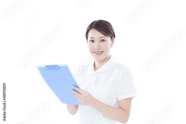 Fototapeta カルテを持った女性看護士
