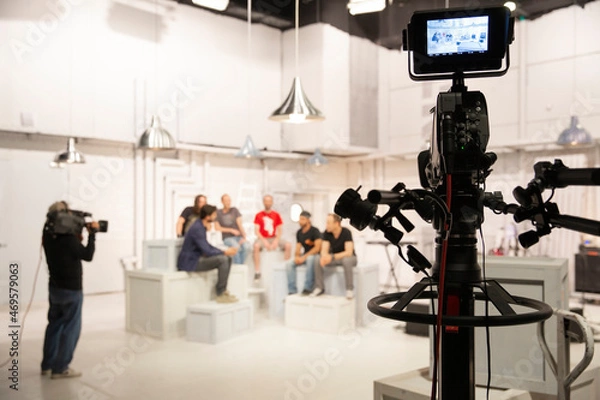 Obraz TV Studio, A TV show being filmed in a studio. TV Show Set