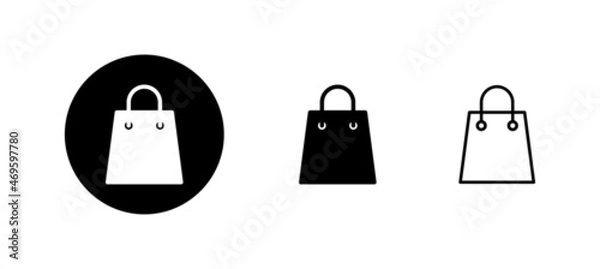 Obraz Shopping bag icons set. shopping sign and symbol