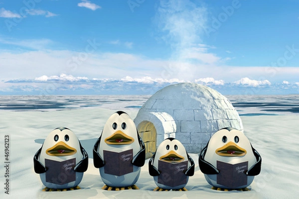 Obraz Christmas carol at North Pole