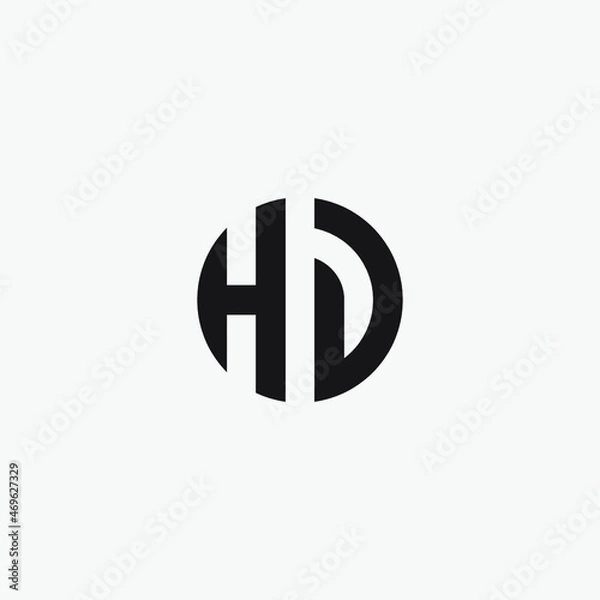 Obraz Initial HD letter monogram design logo template.