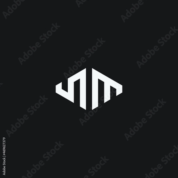 Obraz Initial SM letter monogram design logo template.